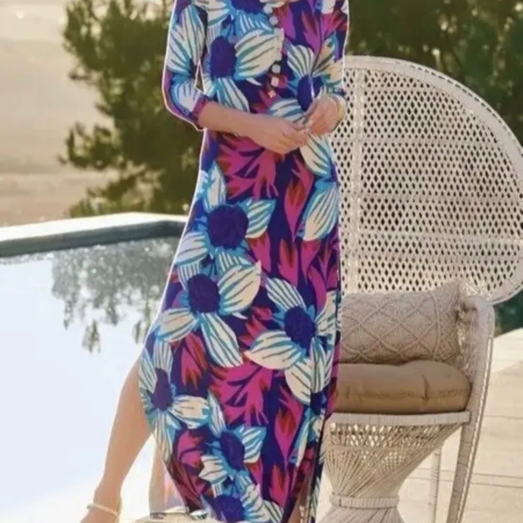 Soft Surroundings Serena Jersey Knit Maxi Dress Size 1x